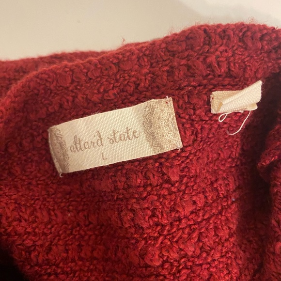 ALTAR’D STATE Red Oversized Flowy Knit Sweater NEW - Picture 8 of 8